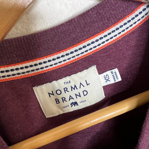 The Normal Brand Puremeso Weekender Dress Long Sleeve Wine Heather Sz XS - Picture 2 of 11